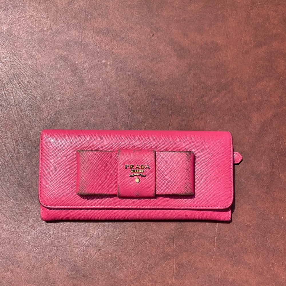 Prada long wallet pink